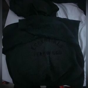 Black essentials hoodie fear of god